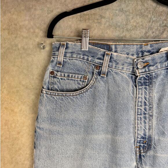 VTG Levis 901 Denim Jeans Mens Sz 36x32 Light Wash Relaxed Fit Straight Leg - Picture 9 of 10